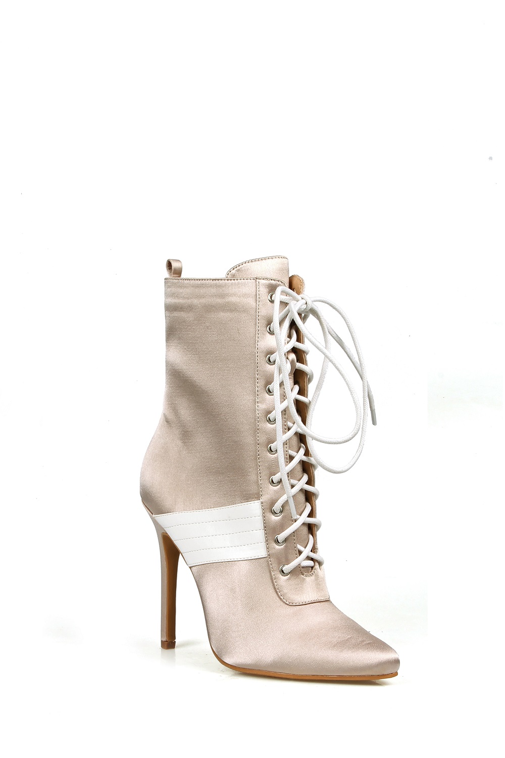 Sneaker High Heel Bootie in Taupe 