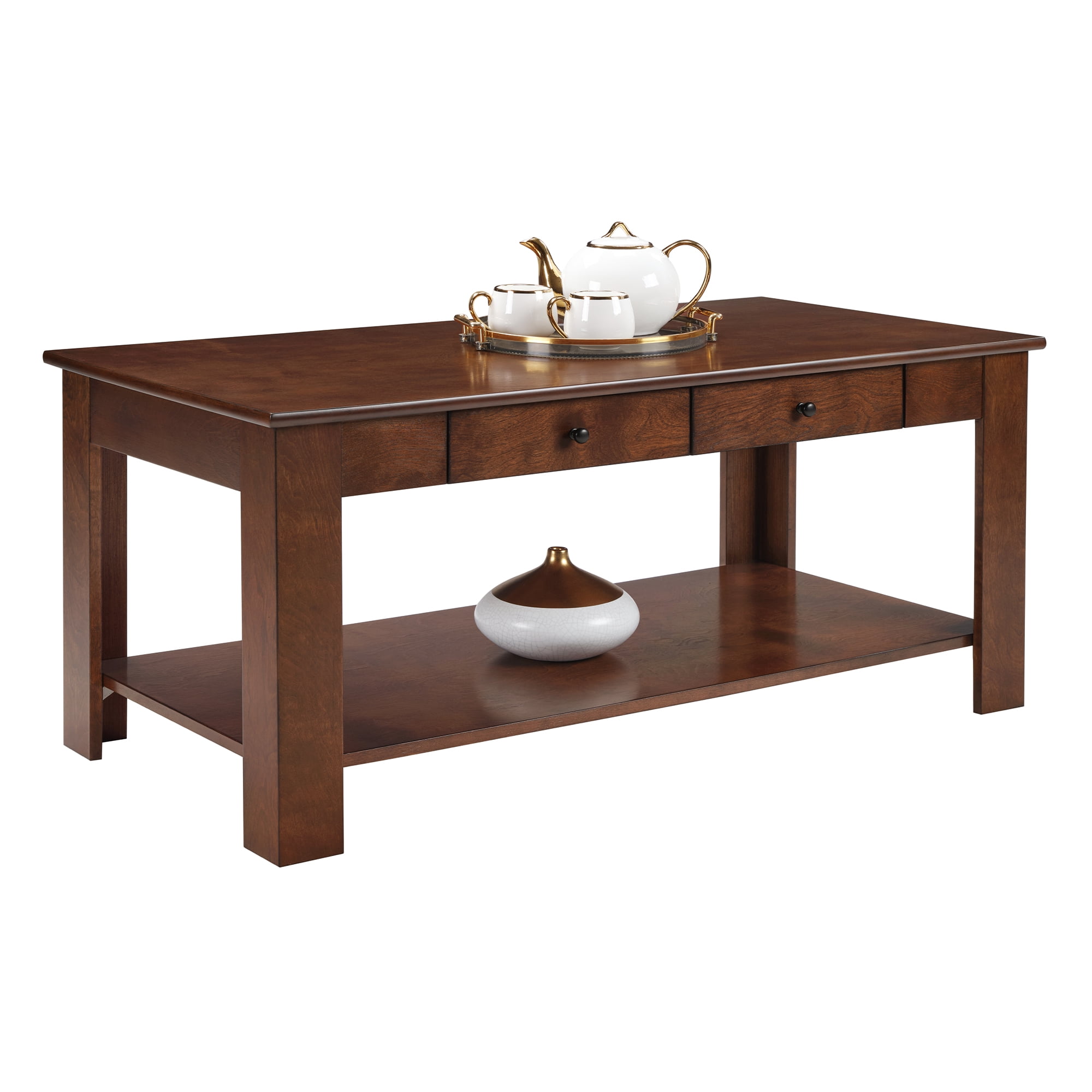 Convenience Concepts Designs2Go 2 Drawer Baja Coffee Table with Shelf, Espresso