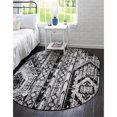 thumbnail image 2 of Unique Loom 3152834 3 x 5 ft. Orford Portland Oval Rug, White, 2 of 2
