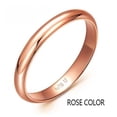 thumbnail image 2 of 18K gold rose white party jewelry lovers couple rings female male Smooth ring Tail ring  Lettering free Supportdrop shipping, 2 of 2