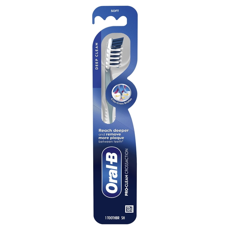 Oral-B Toothbrush Pro Clean CrossAction, Deep Plaque Removal, Soft