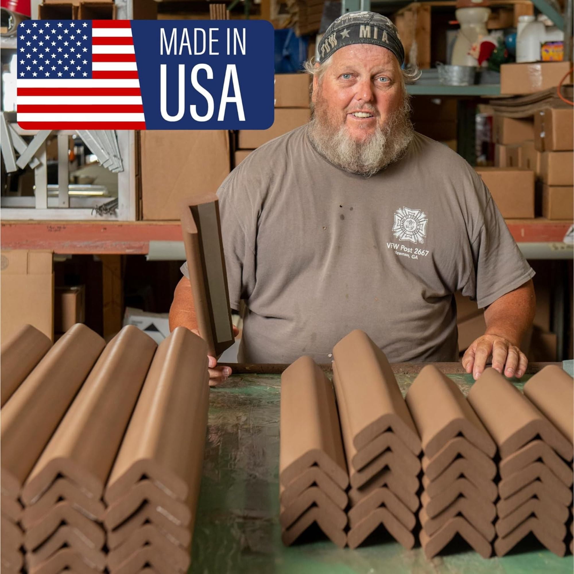 Cardinal Gates SPK Small Hearth Pad Kit - Fireplace Baby Proofing - Adhesive Backed Fireplace Bumpers for Babies - 4 Foot Roll of Padding & Two 6" x 9" Corners - Made in The USA - Gray