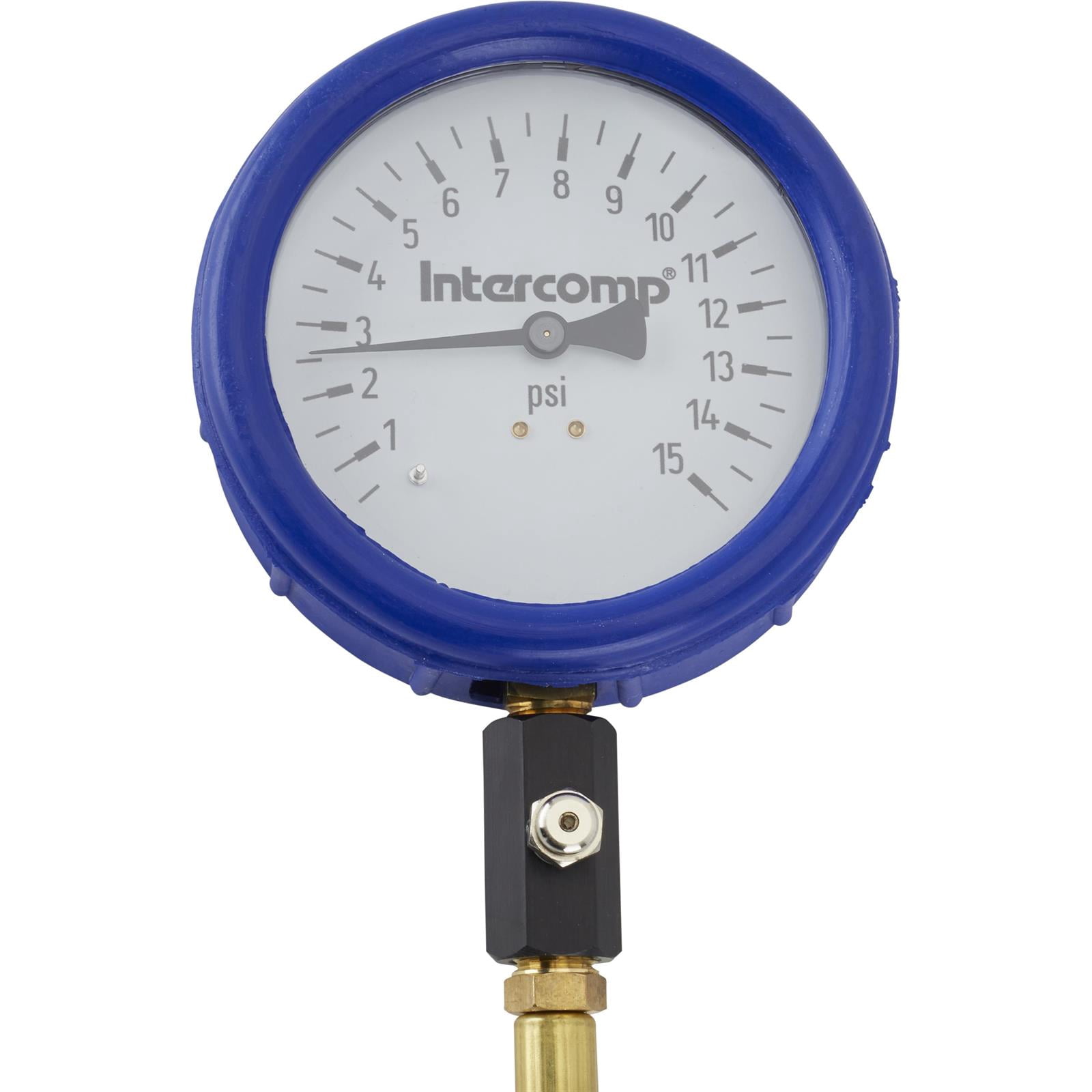 Intercomp 360058 4" Glow-In-The-Dark Tire Pressure Gauge, 15 PSI
