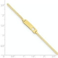 thumbnail image 3 of 14k Yellow Gold Heart Curb Link Name Bar Identification Id Bracelet, 3 of 8