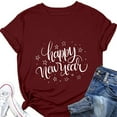 thumbnail image 5 of felwors Happy New Year Shirt for Women 2026 New Years Eve T-Shirt Countdown Fireworks Holiday Party Tops(Wine, L), 5 of 8