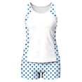thumbnail image 4 of cocolona Two-Piece Tankini Swimsuits for Women Polka Print Sleeveless Modest Bathing Suit with Boyshorts Vacation Beach Swimwear, 4 of 6