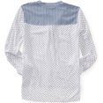 thumbnail image 2 of Camisa con botones Aeropostale para mujer Estampado mixto Blanco Grande, 2 of 2