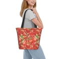 thumbnail image 2 of Cauagu Strawberry Print Canvas Aesthetic Tote Bag for Women Beach Bag Shopping Bags Shoulder Bag Reusable Grocery Bags, 2 of 7