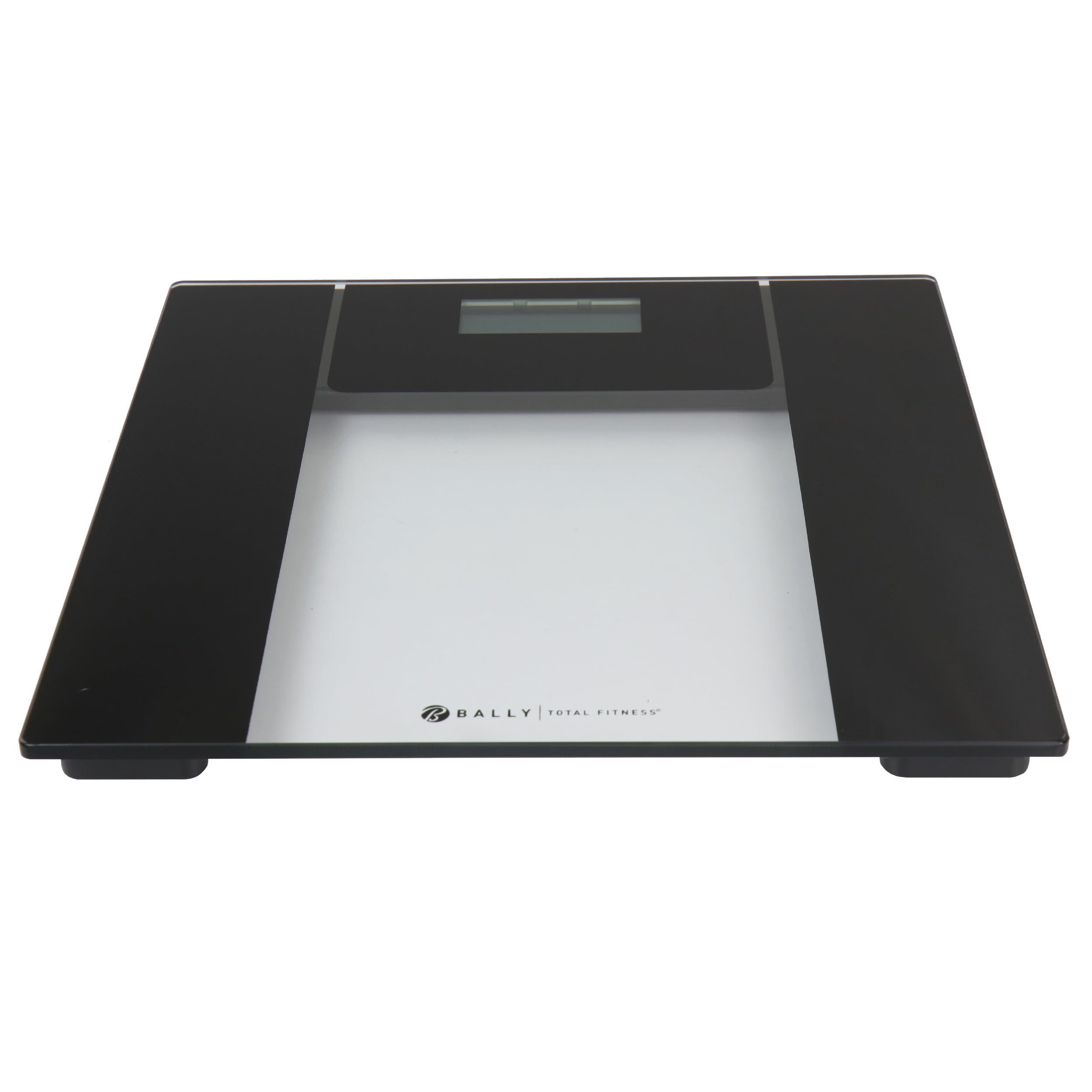 Ballys Total Fitness Digital Bathroon Scale in Black and Clear Glass