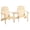Natural Wood, variant on Outsunny Double Wooden Adirondack Chair Muskoka Chair, Natural