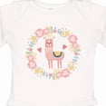 thumbnail image 4 of Inktastic Llama Rose Flower Wreath Girls Long Sleeve Baby Bodysuit, 4 of 5