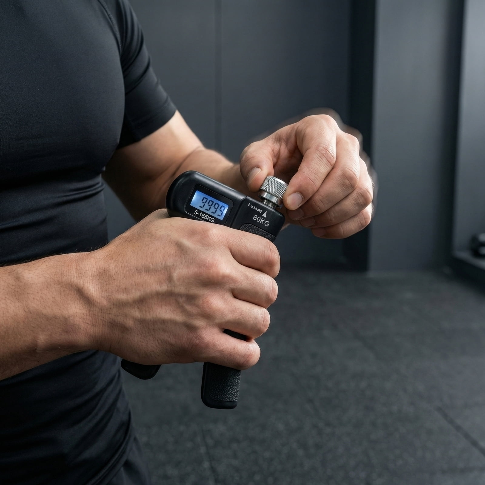 Electronic Counting Hand Grip Strengthener – 11-364lb Wide Resistance Range, Ergonomic Non-Slip Gripper for Forearm, Wrist & Finger Training, Perfect for Home & Office Workout Black+Red