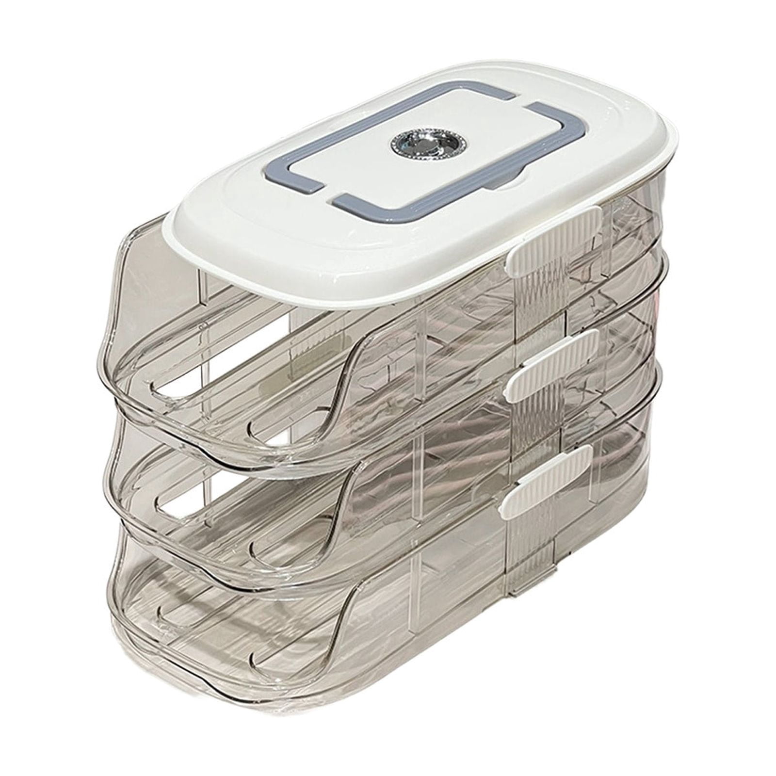 Rolling Egg Organizer Egg Timer Egg Rack Egg Carton Refrigerator Side Door Slide-type Egg Roller Egg Storage Box Household