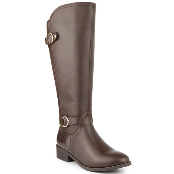 Karen Scott Leandraa Extended Wide-Calf Ri Dark Brown 10.5W
