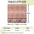 thumbnail image 2 of Pioneer Flower Floral Print Pattern Square Fitted Tablecloth with Elastic Edge,Square Table Cover,Washable Elastic Table Cover for Home Kitchen Party Decor 34"x34", 2 of 6