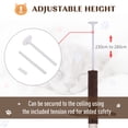 thumbnail image 6 of Pawhut 9' Adjustable Height Floor-To-Ceiling Vertical Cat Tree - Brown and White, 6 of 9