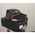 thumbnail image 1 of Adi - das Mens NMD R1 Shoes Size US 4.5 Black Red Gray Lace Up Boost Print Runner, 1 of 4