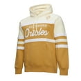 thumbnail image 2 of Men's Mitchell & Ness Tan/Cream Baltimore Orioles Head Coach Pullover Hoodie, 2 of 6