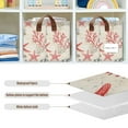 thumbnail image 4 of Yayeee Foldable Storage Basket for Shelves with Handles Set of 2 Waterproof Cloth Bins, Light Red Starfish, 4 of 7