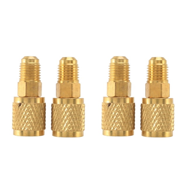 2X R410A Adapter 5/16Inch Sae Female Quick Couplers to 1/4Inch Sae Male , Used for Mini Split System, Straight Type