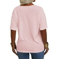 thumbnail image 4 of Sherrylily Women Summer Plus Size Tops V Neck Half Sleeve Oversized T Shirts Tee Shirts Casual Loose Tops XL-5XL, 4 of 5