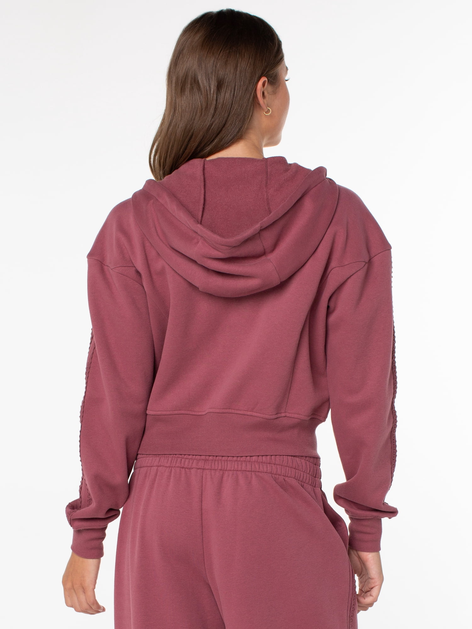 Celebrity Pink Women's and Women's Plus Zip Front Fleece Hoodie Sweatshirt, Sizes XS-4X