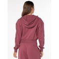 thumbnail image 5 of Celebrity Pink Women's and Women's Plus Zip Front Fleece Hoodie Sweatshirt, Sizes XS-4X, 5 of 8