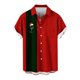 thumbnail image 1 of Mens Manga Corta Botón Abajo Camisas, Cuello de Vuelta Navidad Impresa Blusa, Top de Moda Casual, 1 of 4