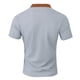 thumbnail image 5 of pstuiky Mangas cortas para hombre, Camiseta de manga corta con cuello alto, cordón en el pecho y colores lisos para hombre camisas casuales para hombre s, 5 of 8