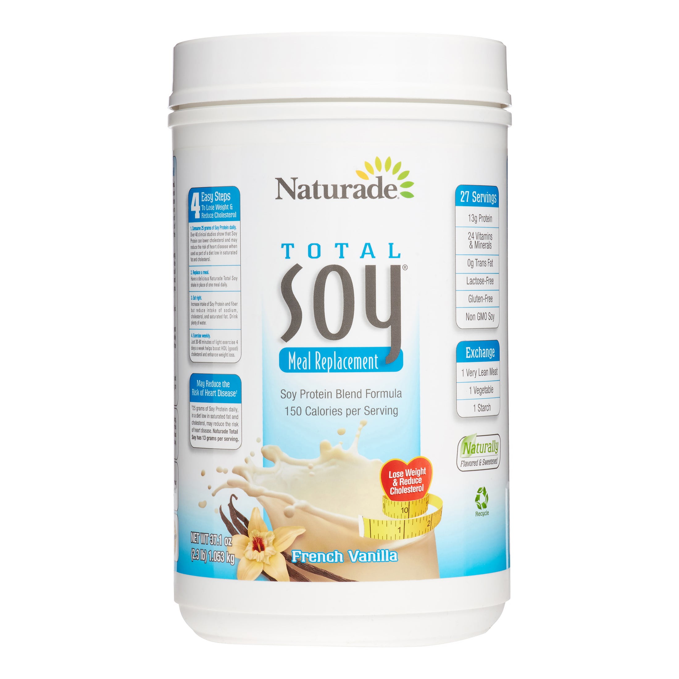 Naturade Total Soy Meal Replacement, French Vanilla, 2 Lb