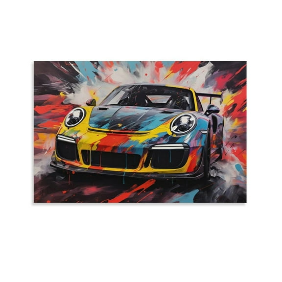 Racing Car Poster (8) Wall Art Poster Gifts Bedroom Prints Home Decor Hanging Picture Canvas Painting Posters 16x24inch(40x60cm)