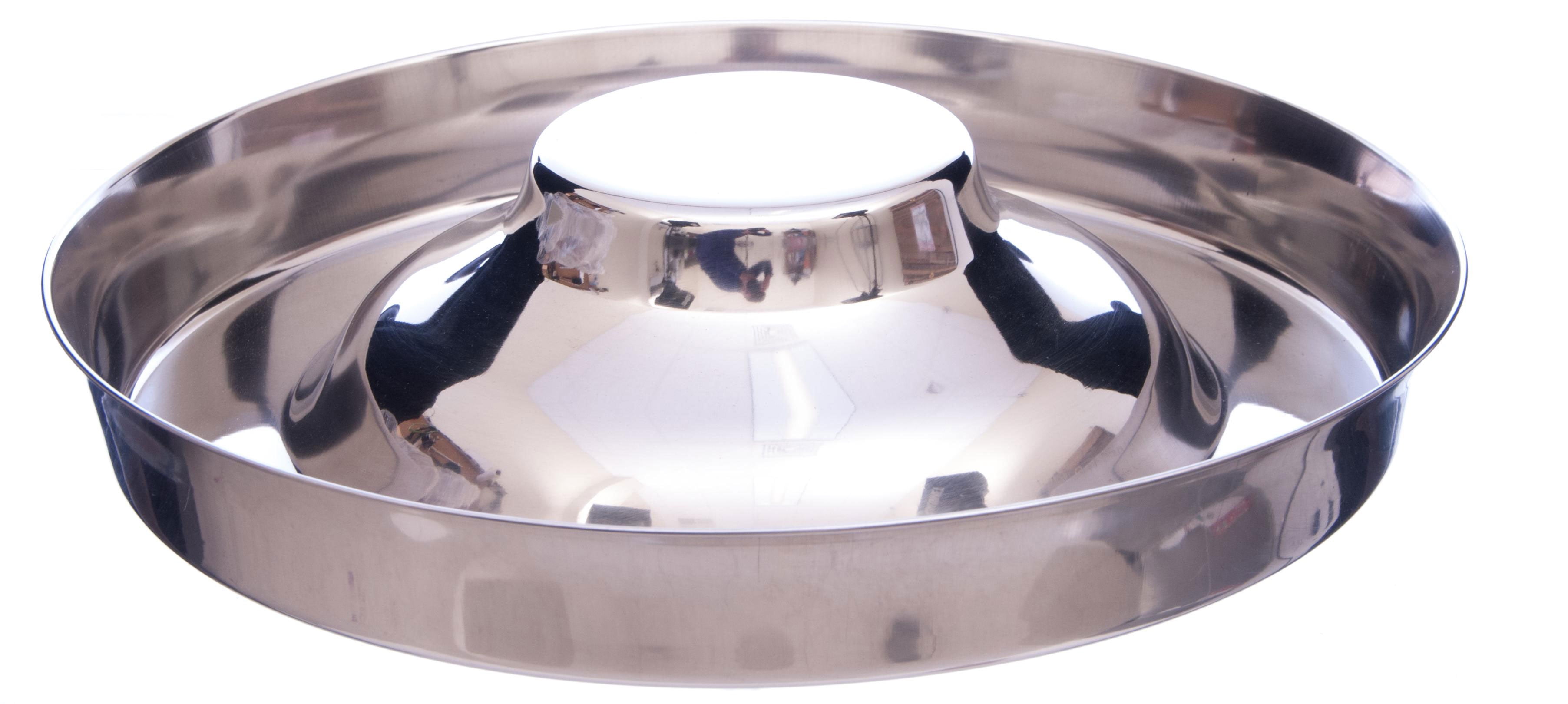 Stainless Steel Flying Saucer Puppy Food Bowl, 15" x 2"