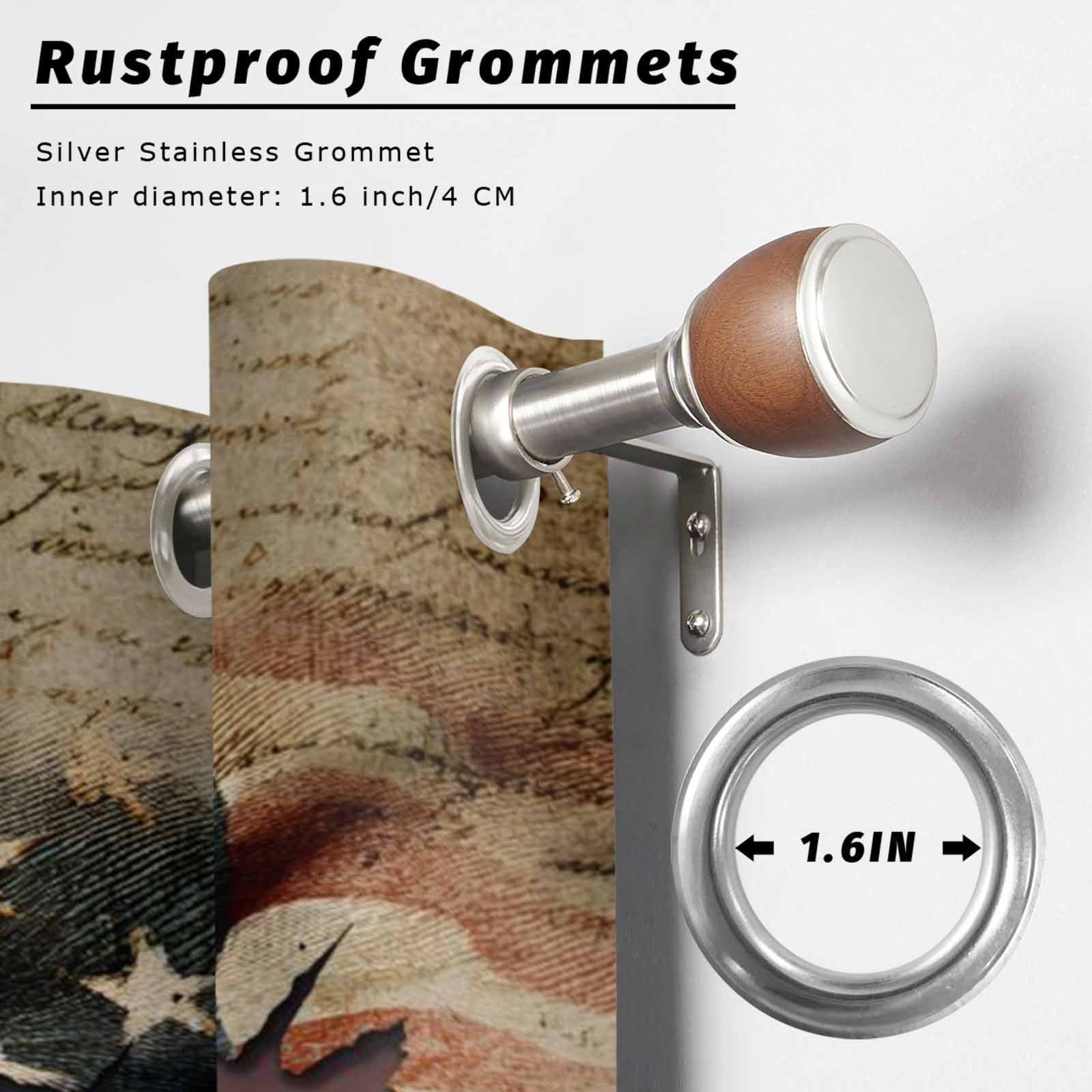 Independence Day Outdoor Curtains for Patio, Retro American Flag Eagle 250 Year Sunset Sunshade Privacy Drapes Grommet Waterproof Outside Curtains for Porch/Cabana/Balcony 54"x 108", 1 Panel