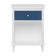 White+Navy Wooden Nightstand with Golden Handle, 26.77 Inch Tall — free download