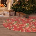 thumbnail image 6 of Yiaed Strawberry Print Christmas Tree Skirt , Tree SkirtsTree Mat for Christmas Winter Holiday Indoor Decorations-48", 6 of 7