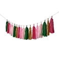 thumbnail image 3 of Guzon 25 PCS Tropical Flamingo Banner Party Decorations,Pink Green Tissue Tassels for Birthday Baby Shower Decorations Bachelorette Hawaiian Summer Beach Party, 3 of 4