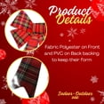 thumbnail image 3 of A1U Red Tartan Plaid Large Christmas Bows, Wreath Garland Pre-Made Ribbon Knot Lace Loop Door Windows Porch Mantles Stairs DIY Ornaments Accessories Holiday Themed-Party Decorations, 2ct., 3 of 7