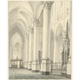 thumbnail image 3 of Johannes Jelgerhuis 15x18 Black Modern Framed Museum Art Print Titled - Face in the Nieuwe Kerk in Delft (1819), 3 of 5