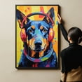 thumbnail image 4 of Beauceron Wall Art - Funny Dog Canvas Canvas for Kids' Room 11x17inch - Colorful Puppy with Earphone Pictures Framed Ready to Hang, 4 of 4