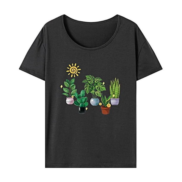 Camiseta de mujer Camiseta básica Camiseta ligera y moderna con cuello redondo para S