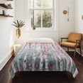 thumbnail image 4 of Pink Teal Forest Tapestry for Bedroom Wall Hanging Tapestry, Modern Oil Painting Art Ceiling Backdrop Tapestries Poster Blanket Wall Decor for Teens Room Living Room Dorm 51" x 59", 4 of 8
