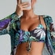 thumbnail image 2 of Gibobby Traje de Baño Sexy Bikini Conjunto de dos piezas de falda de playa con traje de baño 3D con estampado de estilo corte magnífico para mujer(Morado,M), 2 of 5