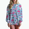 thumbnail image 1 of Blusa holgada de cuello redondo con dibujos animados de Hello Kitty para mujer, otoño/invierno, dulce y linda, estilo coreano Y2k, para niñas, versátil, 1 of 1