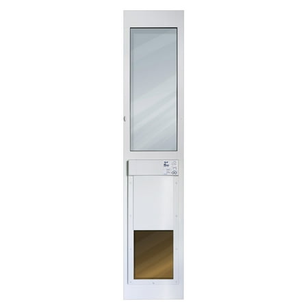 High Tech Pet Power Pet Patio Panel for Sliding Glass Door Installations Double Pane Low E Lg Extra Tall (96 x 14 ) - Wi-Fi Smartphone Controlled