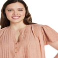 thumbnail image 3 of CHUANK Robe à Plis Pincés en Mélange de Lin pour Femmes Grande Taille avec Manches Volantées, 3 of 3