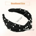 thumbnail image 5 of Unique Bargains Hair Headband Faux Pearl Knotted Headband for Women Girl Black 6.69"x4.72"x1.38" Wide Headband, 5 of 7