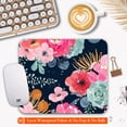 thumbnail image 6 of Square Mouse Pad Pink Flower and Succulents, Personalized Premium-Textured Mouse Mat Design , Washable Mousepad Lycra Cloth , Non-Slip Rubber Base Computer Mouse Pads for Wireless Mouse, 6 of 6