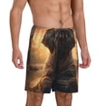 thumbnail image 2 of Fotbe Lake Meditating Elephant Pantalones Cortos de Pijama para Hombre, Ropa de Dormir, Pantalones de Pijama Cortos para Hombre-4X-Large, 2 of 6