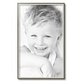 thumbnail image 2 of ArtToFrames 17" x 28" Silver with Stained Grey Picture Frame, 17x28 inch Silver Wood Poster Frame (WOM-4767), 2 of 7