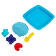 thumbnail image 4 of Kinetic Sand, Sandbox Set Kids Toy with 1lb All-Natural Blue Kinetic Sand and 3 Molds, Sensory Toys for Kids Ages 3 and up, 4 of 10